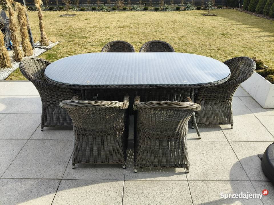Zestaw ogrodowy stół dł 220 i 6 foteli 120cm Kocmyrzów sprzedam
