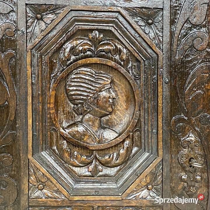 Antyczny rzeźbiony kredens komoda szafka sprzedam