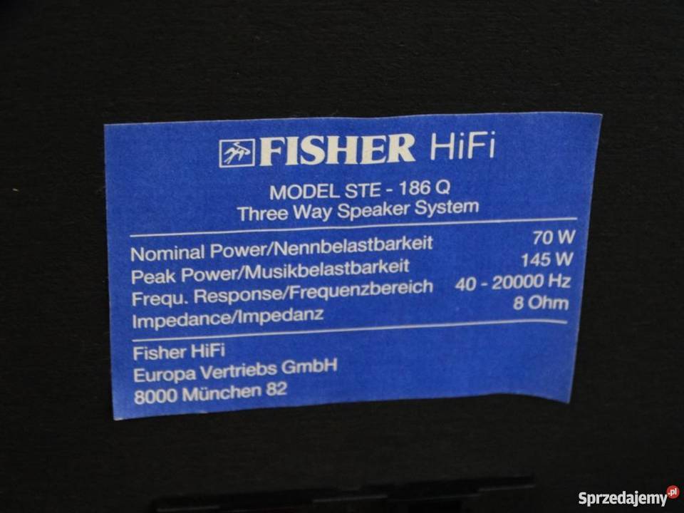 Japońskie kolumny Fisher 2 x 145 wat sprawne