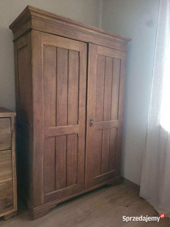 Szafa ubraniowa drewniana dębowa vintage Osielsko