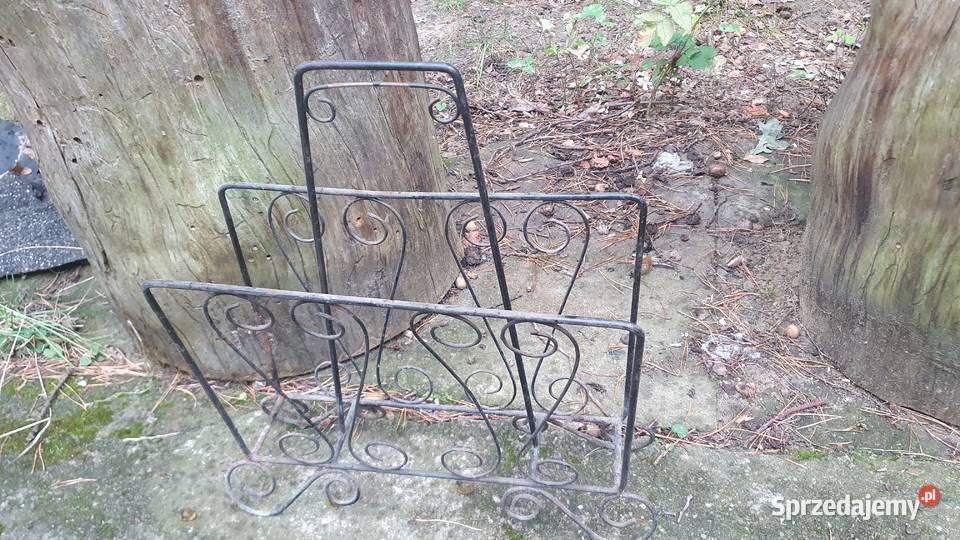 Stojak gazetnik na prasę stary retro metalowy Warszawa