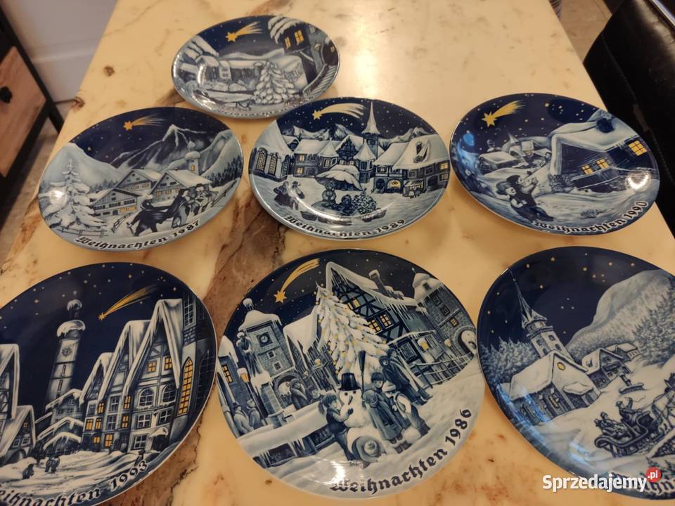 kolekcja talerzy zawieszek sygnowane na święta