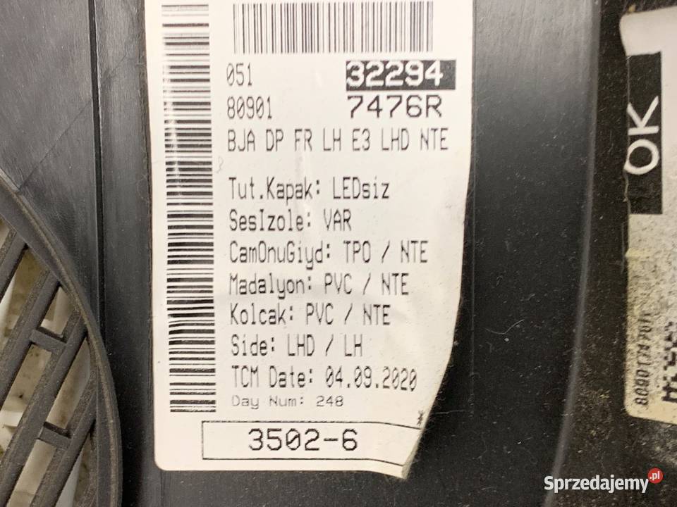 BOCZEK DRZWI LEWY PRZÓD RENAULT CLIO V Hatchback osobowe