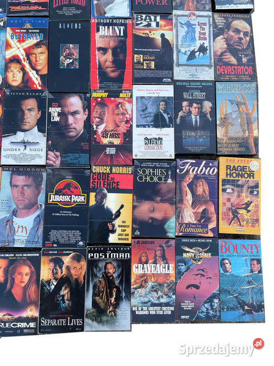 Oryginalne kasety VHS z wypożyczalni 143 VHS Kielce