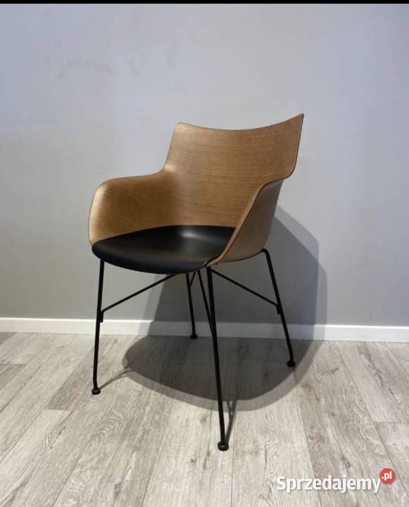 Fotel krzesło Kartell QWood design Philipp Lublin