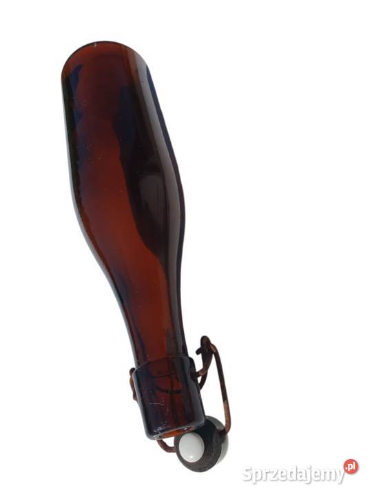 Stara szklana butelka z porcelanowym korkiem Cieszyn