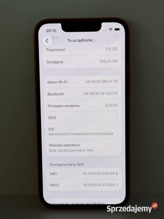 iPhone 13 Mini 128GB 100 Kondycja Kalisz