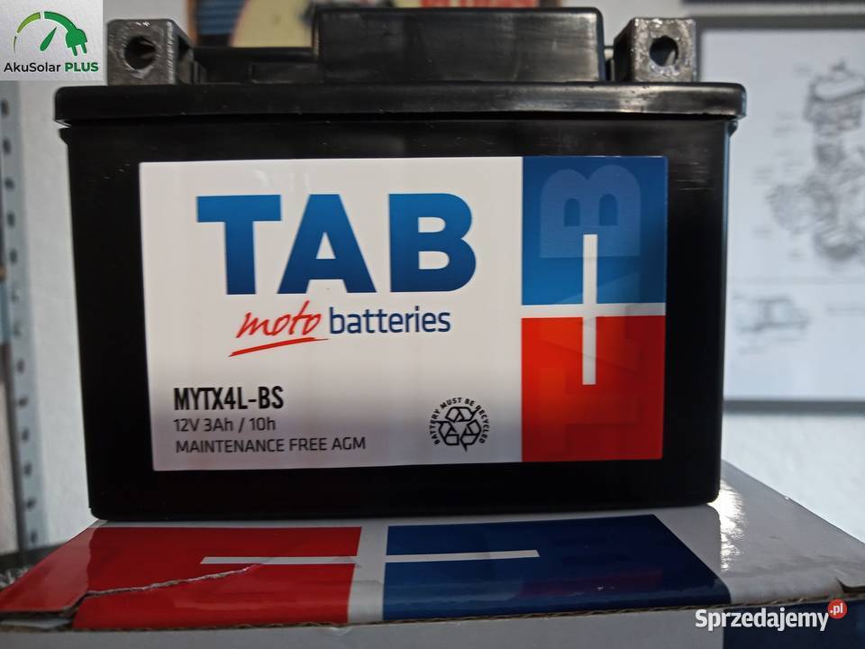 Akumulator Motocyklowy TAB YTX4LBS MYTX4LBS 12V Częstochowa