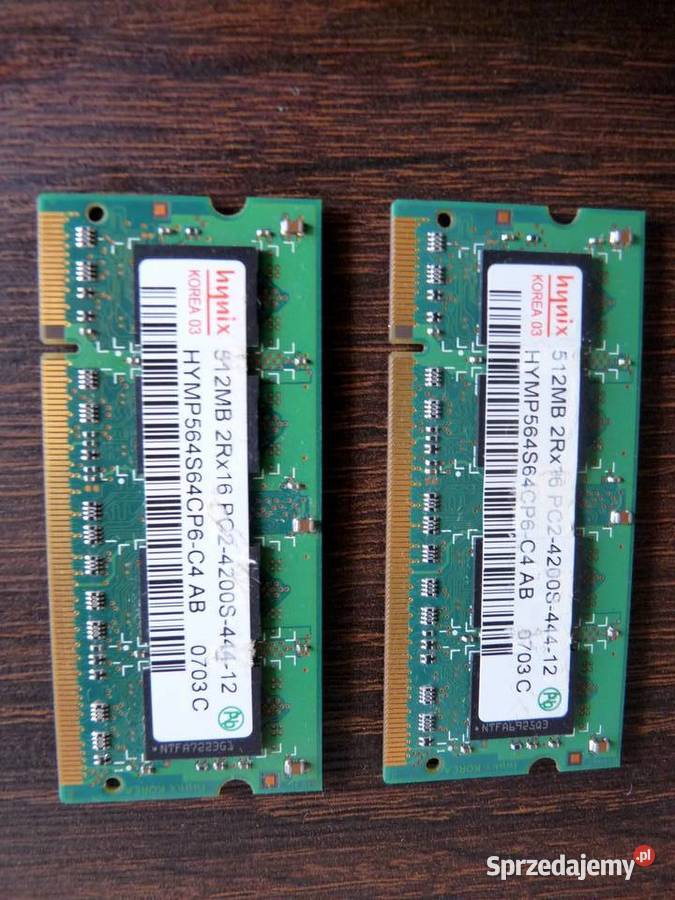 Pamięć Hynix 512mb 2rx16 pc24200s44412 Wrocław