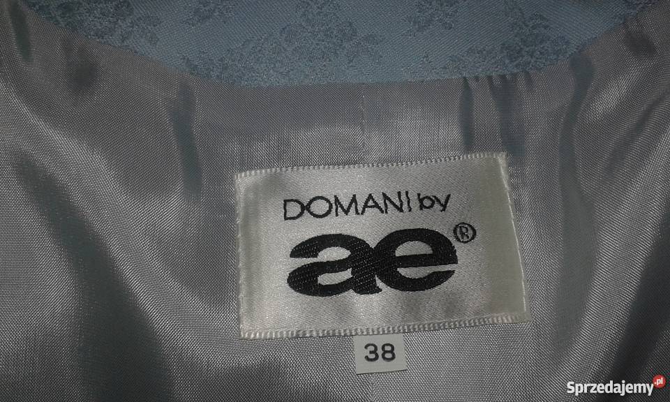 Żakiet PŁASZCZYK Pastelowy Błękit DOMANI BY ae