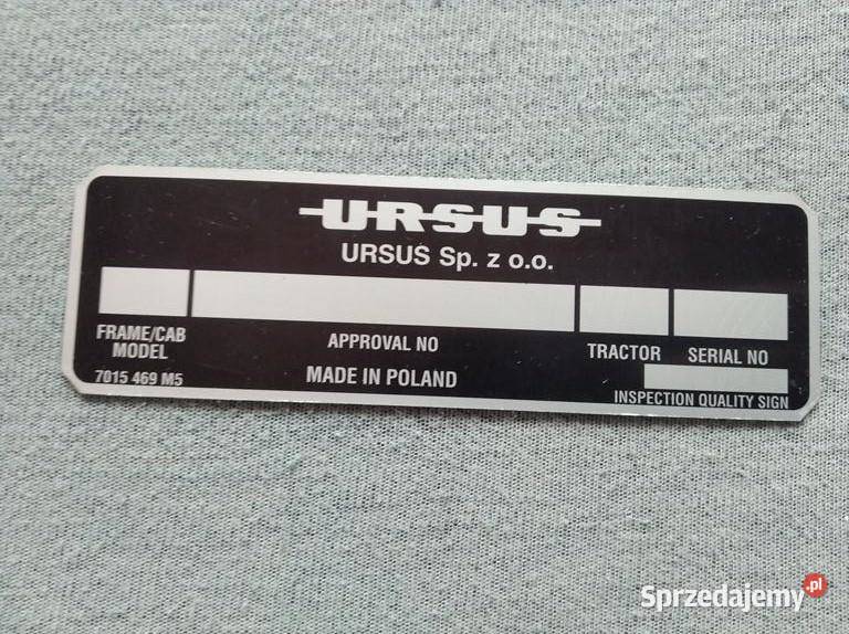 Ursus tabliczka znamionowa lubelskie Lublin