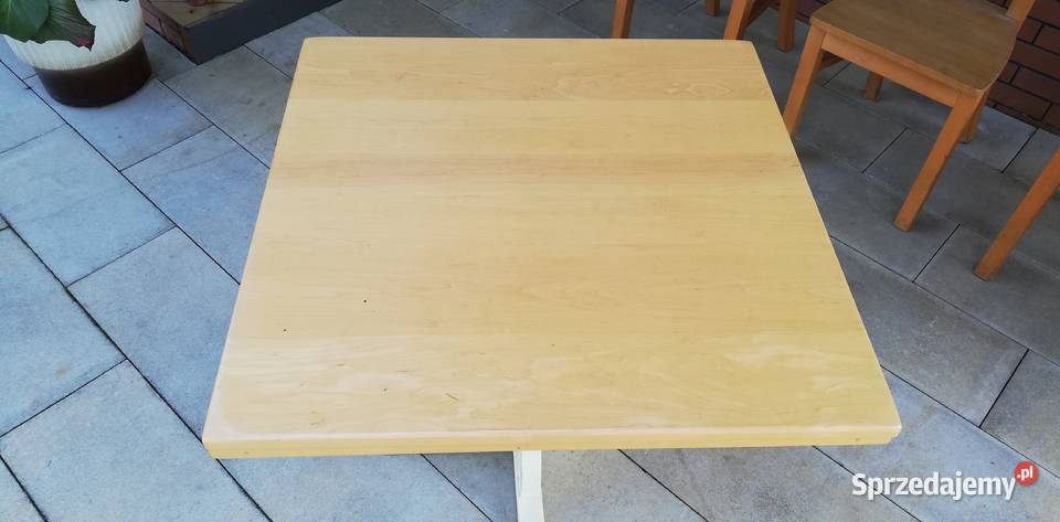 Stół kwadratowy drewniany krzesła salon kuchnia Sulbiny