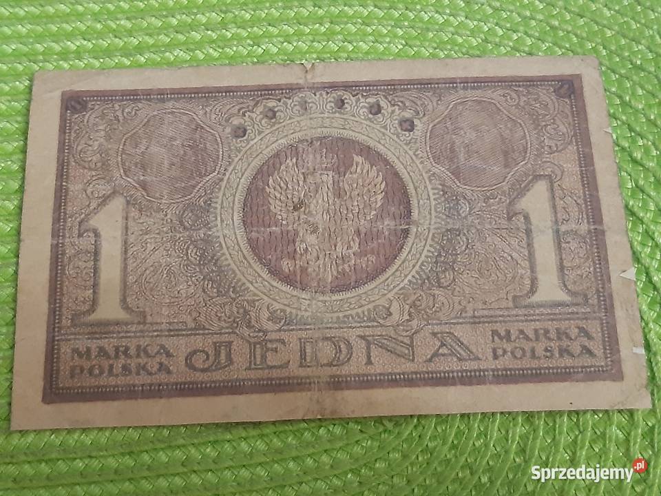 banknot polski 1 marka z 1919r Łomża sprzedam