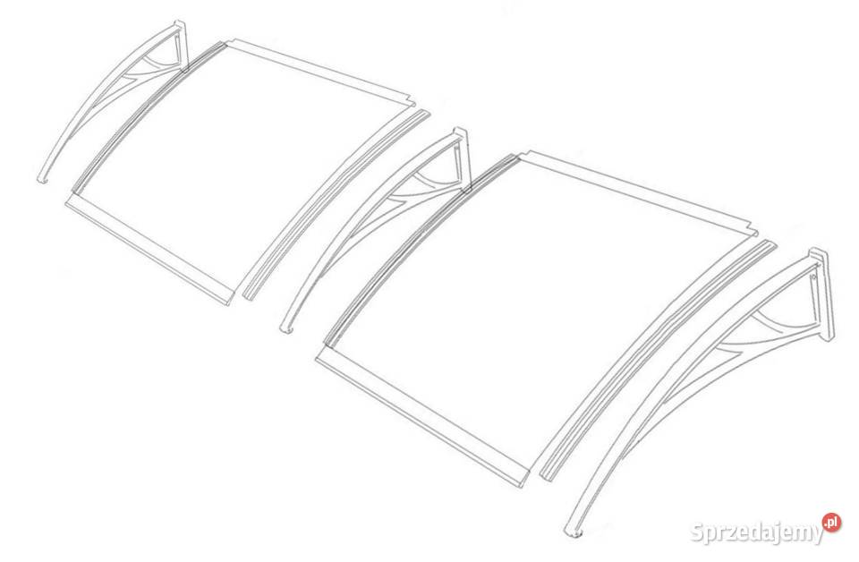 DASZEK DRZWI ZADASZENIE ALUMINIUM Rozmiary