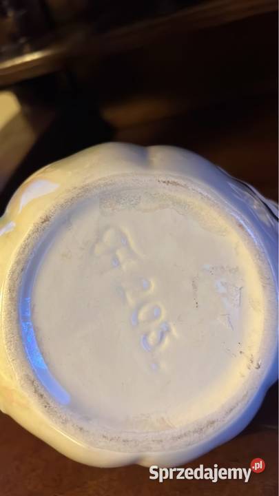 Jasny Dzbanek dynia albo łabędź Ręcznie zrobiony Porcelana i szkło sprzedam