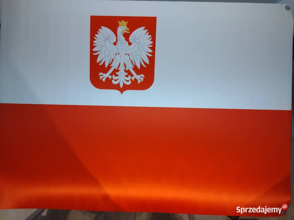 Flaga Polski z orłem do stojaka flagowego 150x90