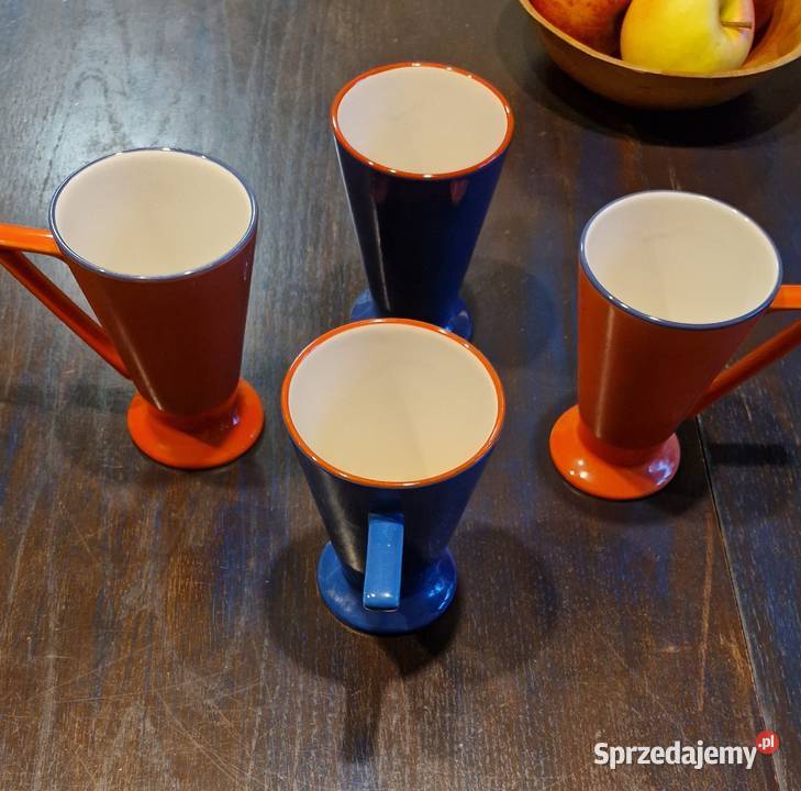 Kolekcjonerskie KUBKI filiżanki zestaw 4 Porcelana i szkło Lublin