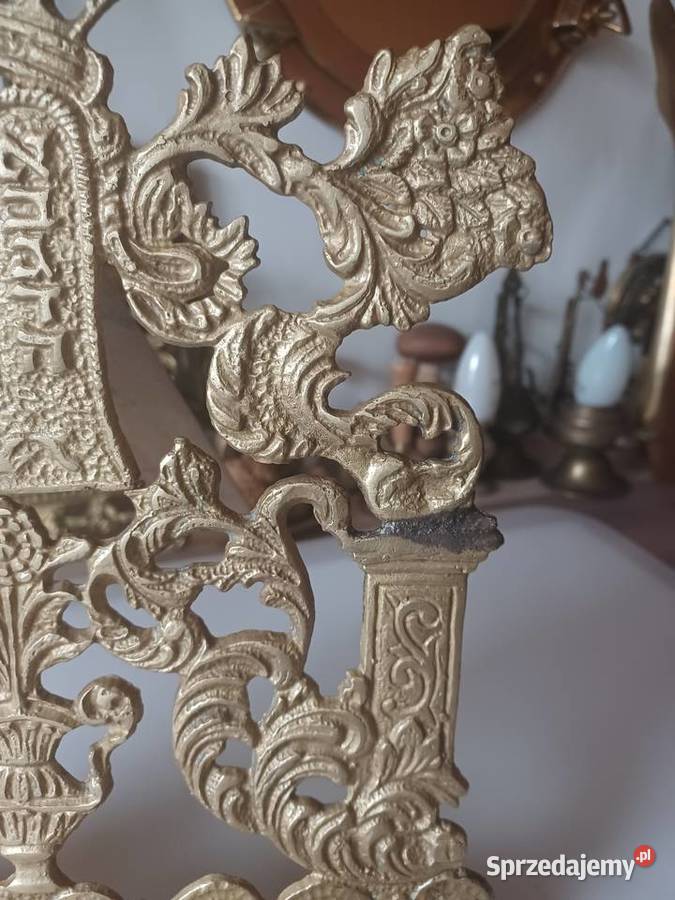 Piękny stary świecznik mosiężny chanuka Poznań sprzedam