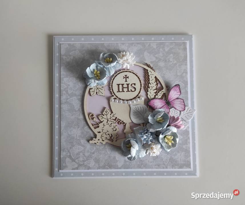 Kartka w pudełku ręcznie robiona na Pamiątkę Łódź