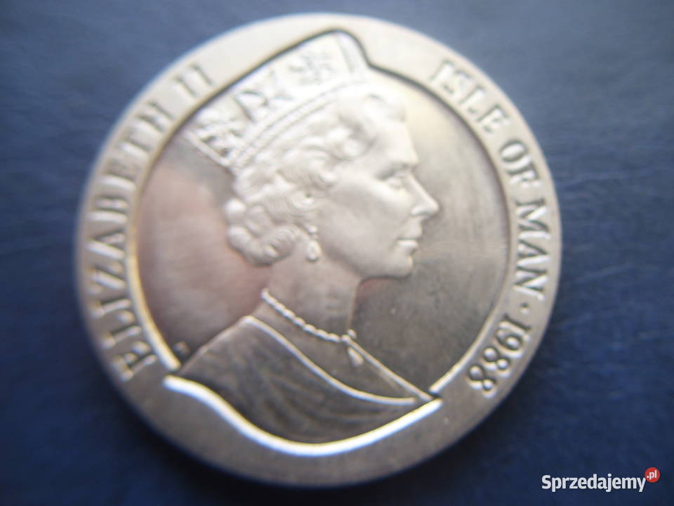 Stare monety 1 korona 1988 Wyspy Man Lesko sprzedam