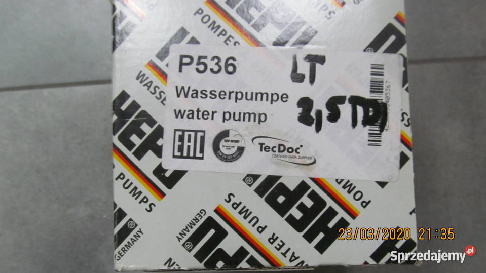 Pompa wody Hepu P536 VW LT Transporter 25TDI świętokrzyskie Kielce