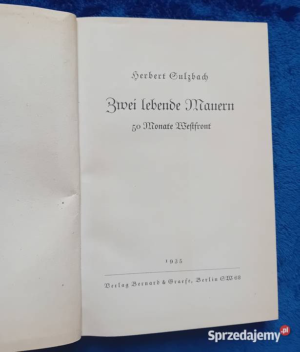 Herbert Sulzbach Zwei lebende Mauern Verlag Koźminek