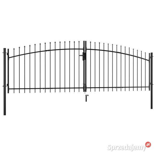 vidaXL Brama dwuskrzydłowa z ozdobnymi grotami Warszawa