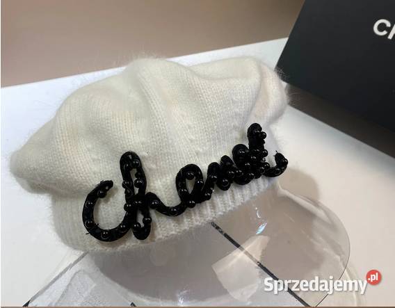 beret z angorki biały czarny Dla kobiet Warszawa