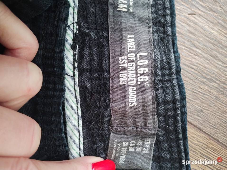 Spodnie Cargo bojówki H M czarny Odzież i bielizna męska Bochnia