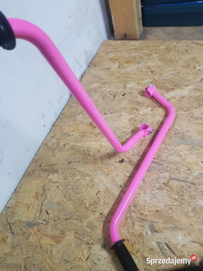 PROWADNIK PCHACZ RĄCZKA UCHWYT DO ROWERKA Różowy Pozostałe