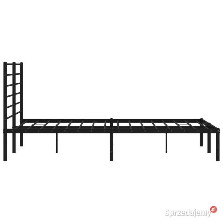 Łóżko Metalowe Czarne Rama Łóżka Ze Stelażem 207cm Łóżka i materace sprzedam