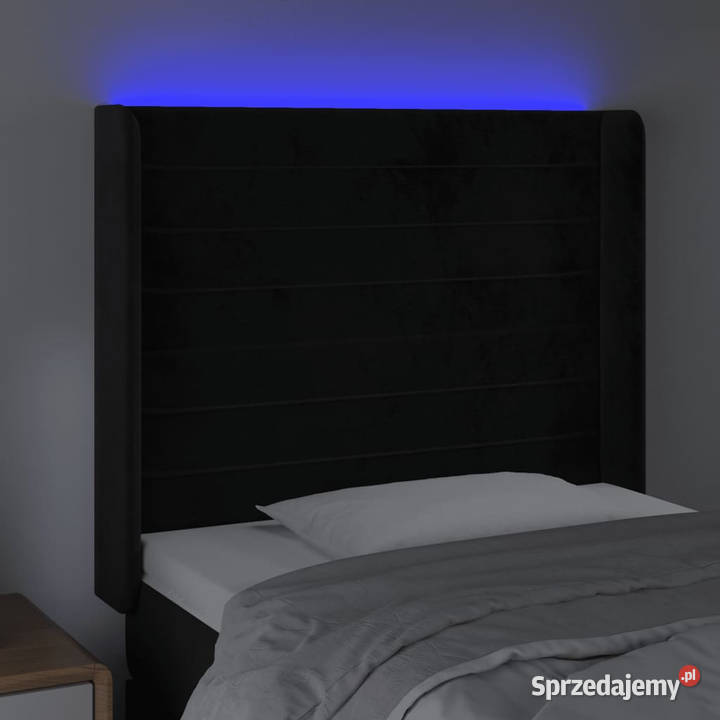 Zagłówek do łóżka z LED czarny 103x16x118128 Warszawa