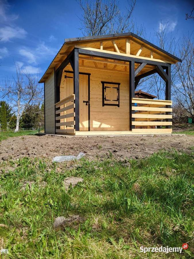 Domek narzędziowy ogrodowy z tarasem montaż kraj Szczecin