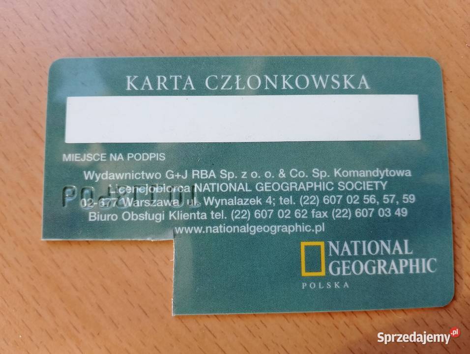 Karta National Geographic kolekcjonerska wielkopolskie Poznań sprzedam