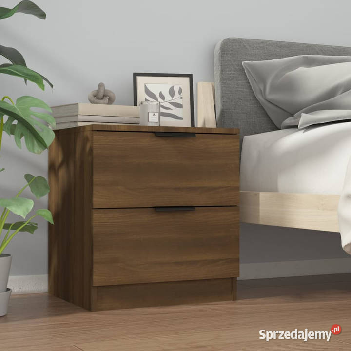 Szafki nocne 2 brązowy dąb materiał Warszawa sprzedam