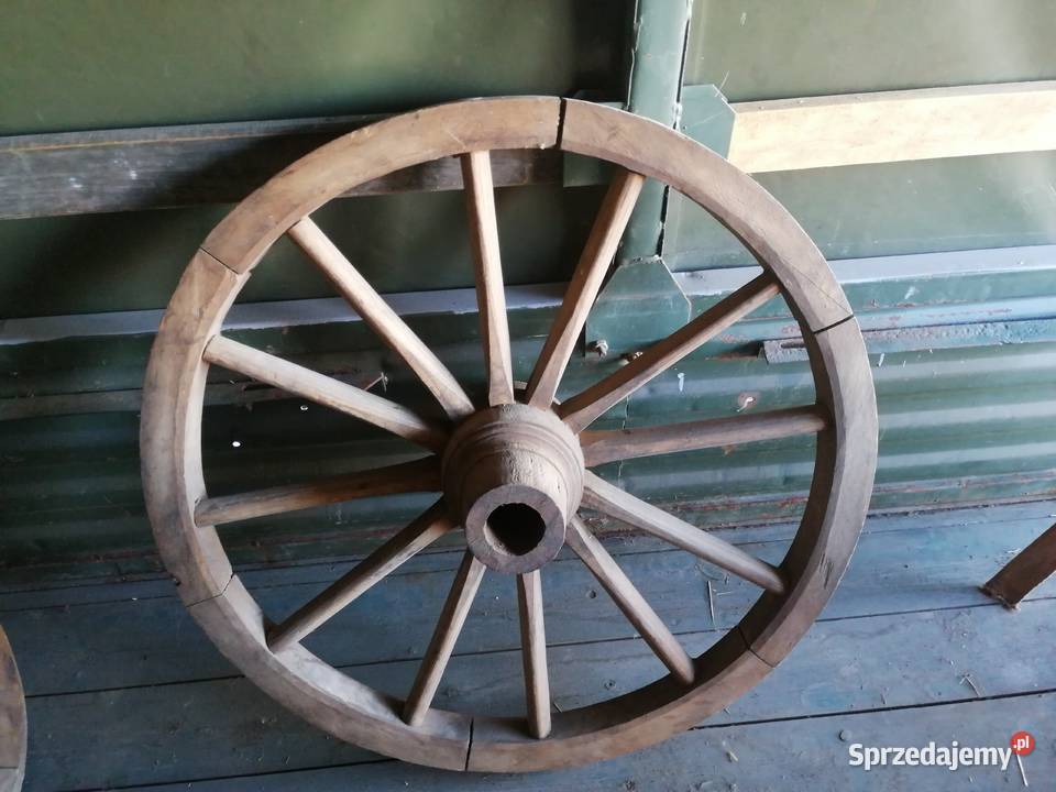 Stare drewniane koła do bryczki nieużywane 4 Kaszów