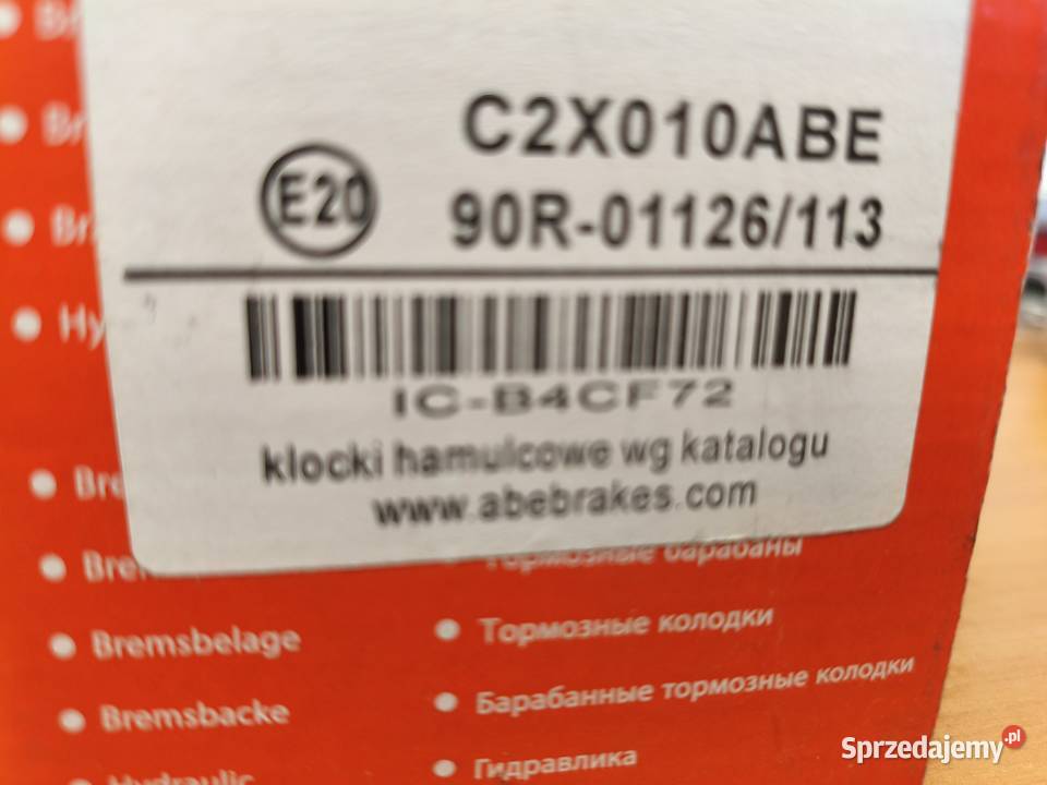 klocki hamulcowe marki ABE Opel Astra G Zafira A osobowe Pabianice