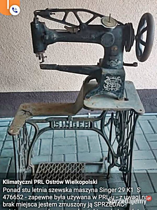 Stół maszyny szewskiej Singer Ostrów Wielkopolski