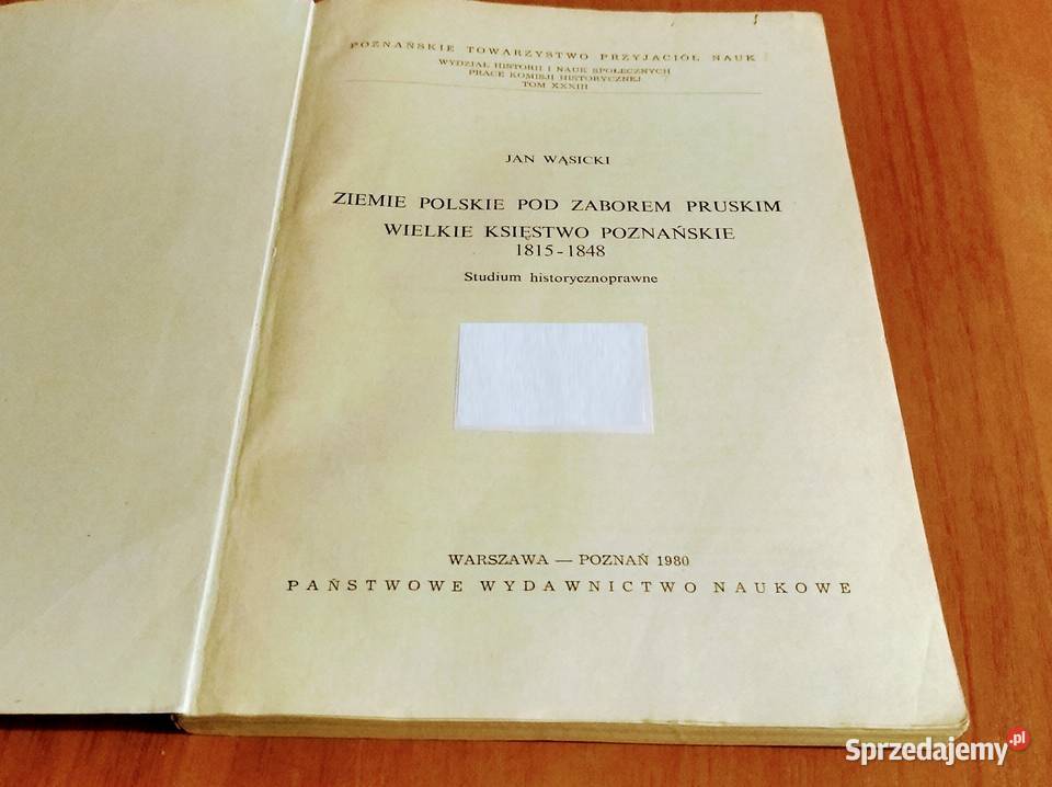 Ziemie polskie pod zaborem pruskim studium Gdańsk sprzedam