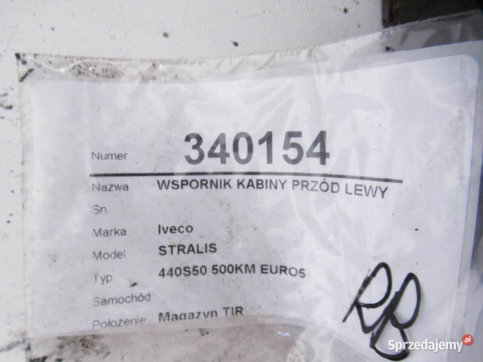 WSPORNIK KABINY PRZÓD LEWY IVECO STRALIS I ciężarowe podkarpackie