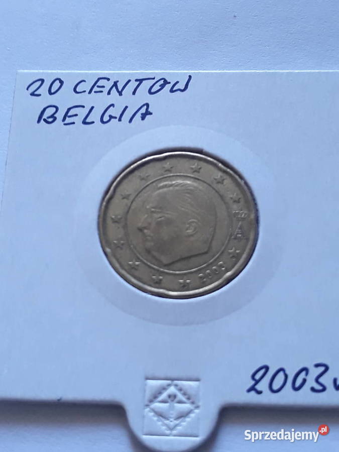 20 Eurocentów Belgia 200020032008 r Numizmatyka Numizmatyka Konin