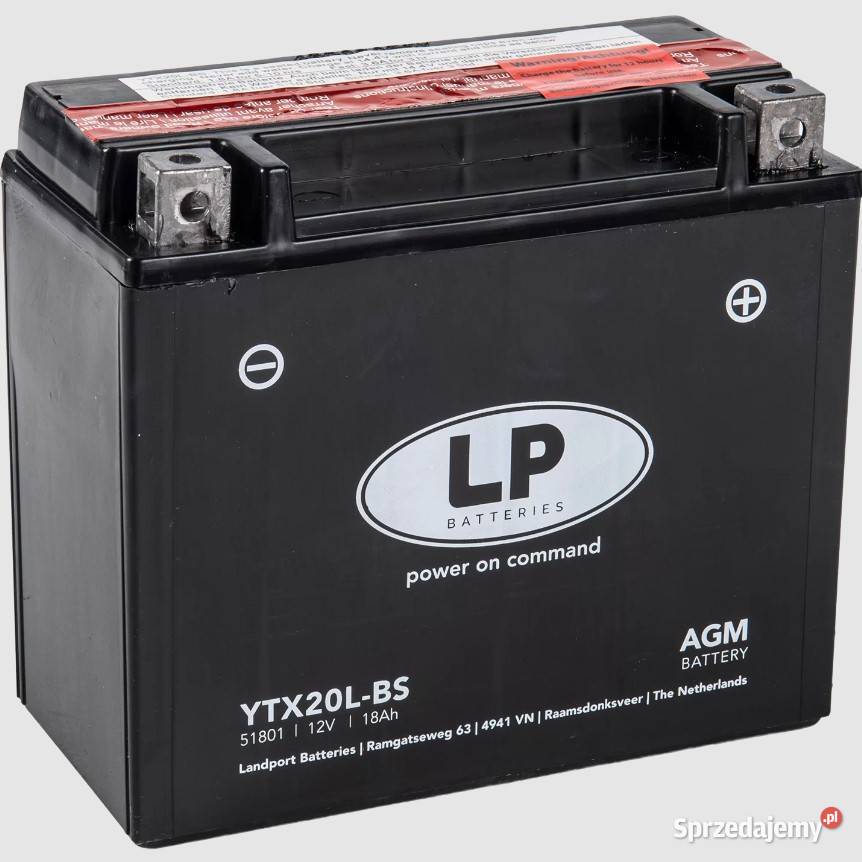 Landport YTX20LBS 12V 18Ah 250A Akumulatory motocyklowe