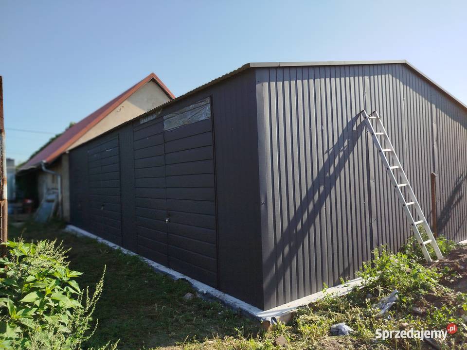 Garaż Blaszany Grafitowy PRODUCENT Niskie Ceny Sprzedaż Legnica