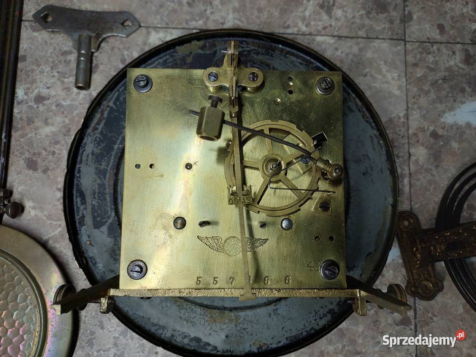 165 Zestaw mechanizm zegara ślązak Kienzle Antyki Tczew