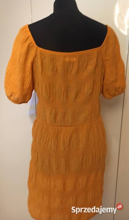 letnia sukienka w kolorze musztardowym śląskie Częstochowa sprzedam