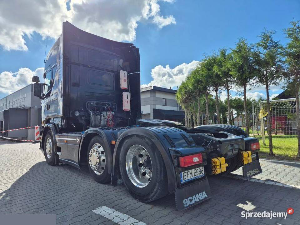 Scania R580 V8 6x24 Środkowa Oś Skrętna Pchana czarny łódzkie Czerniewice sprzedam