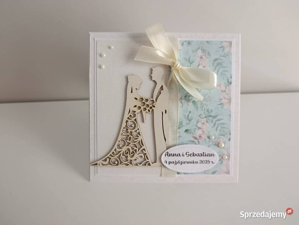 Personalizowana Kartka ręcznie robiona na Ślub łódzkie Łódź sprzedam