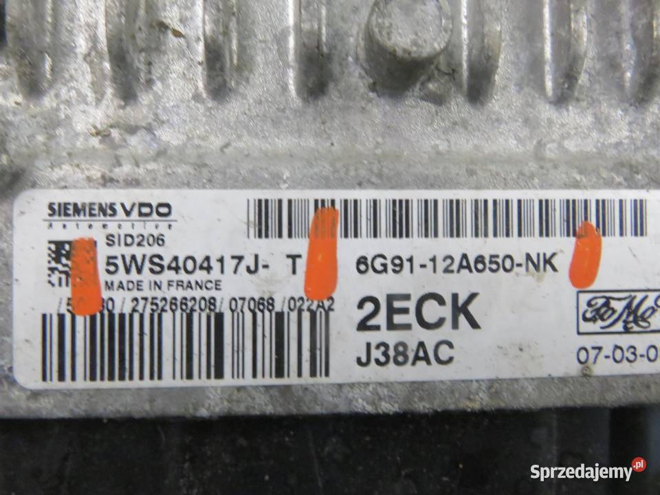 STEROWNIK FORD S I WA6 20 TDCi AZWA 6G9112A650NK