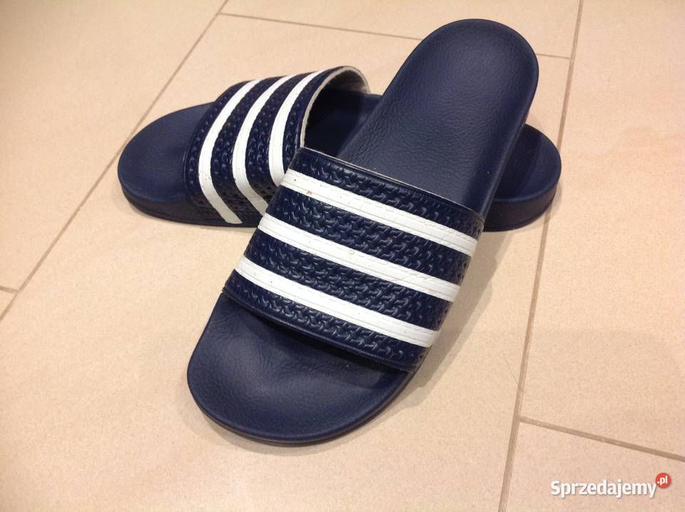 Adidas Klapki Granatowo Białe Męskie 10 44 44 23 Adidas lubuskie