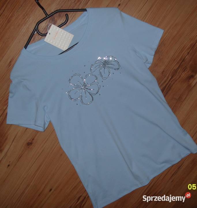 bluzeczka Baby BlueEBELIEVE cyrkoniowe kwiatki r Rawicz sprzedam